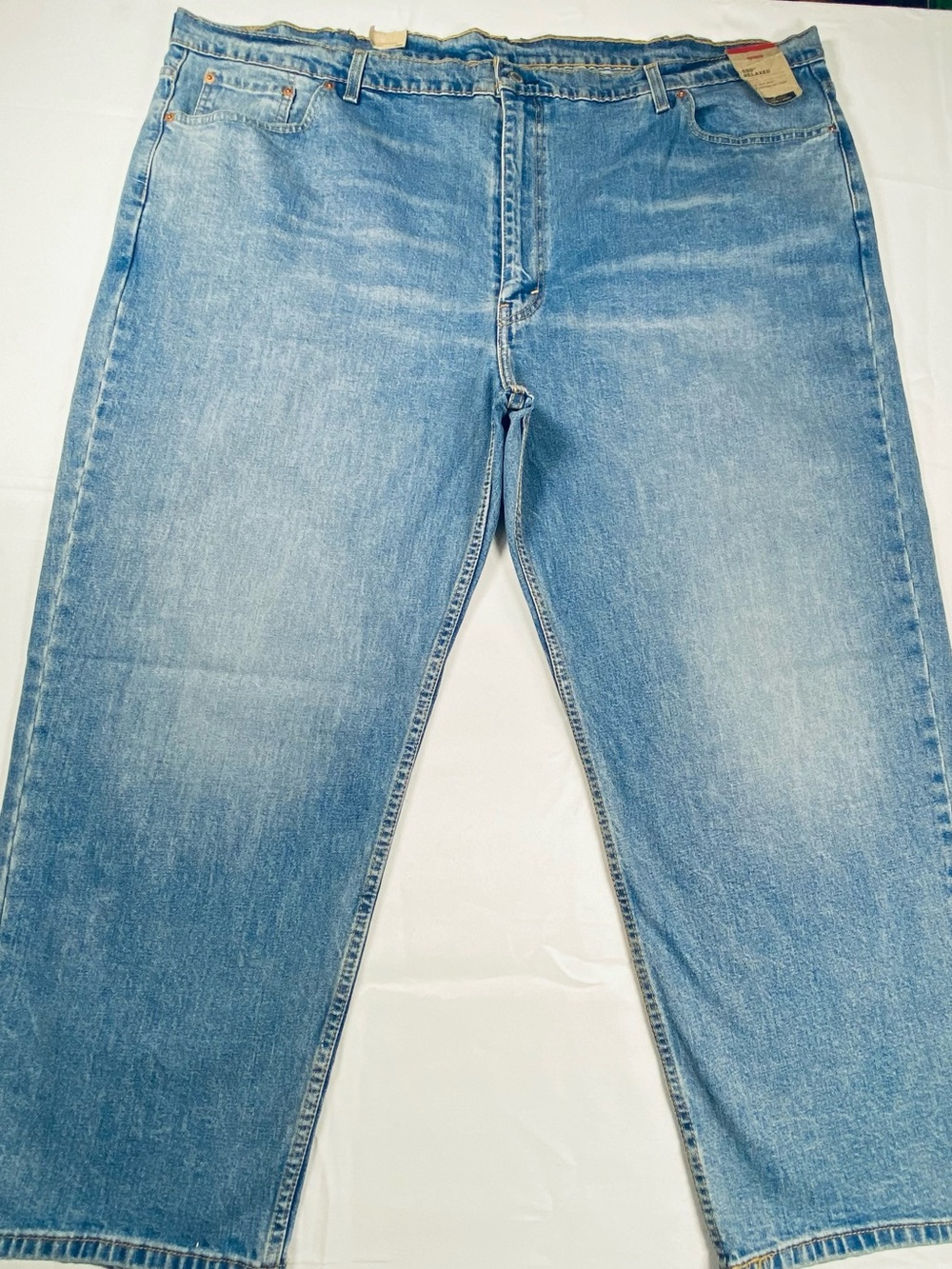 Levi’s 550 Relaxed Fit Jeans Mens 52x29 Blue Big Tall Stretch Denim NWT